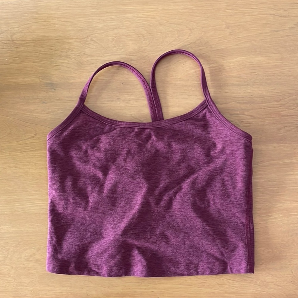 Beyond Yoga Spacedye Slim Racerback Cropped Tank, wine red (not purple) S